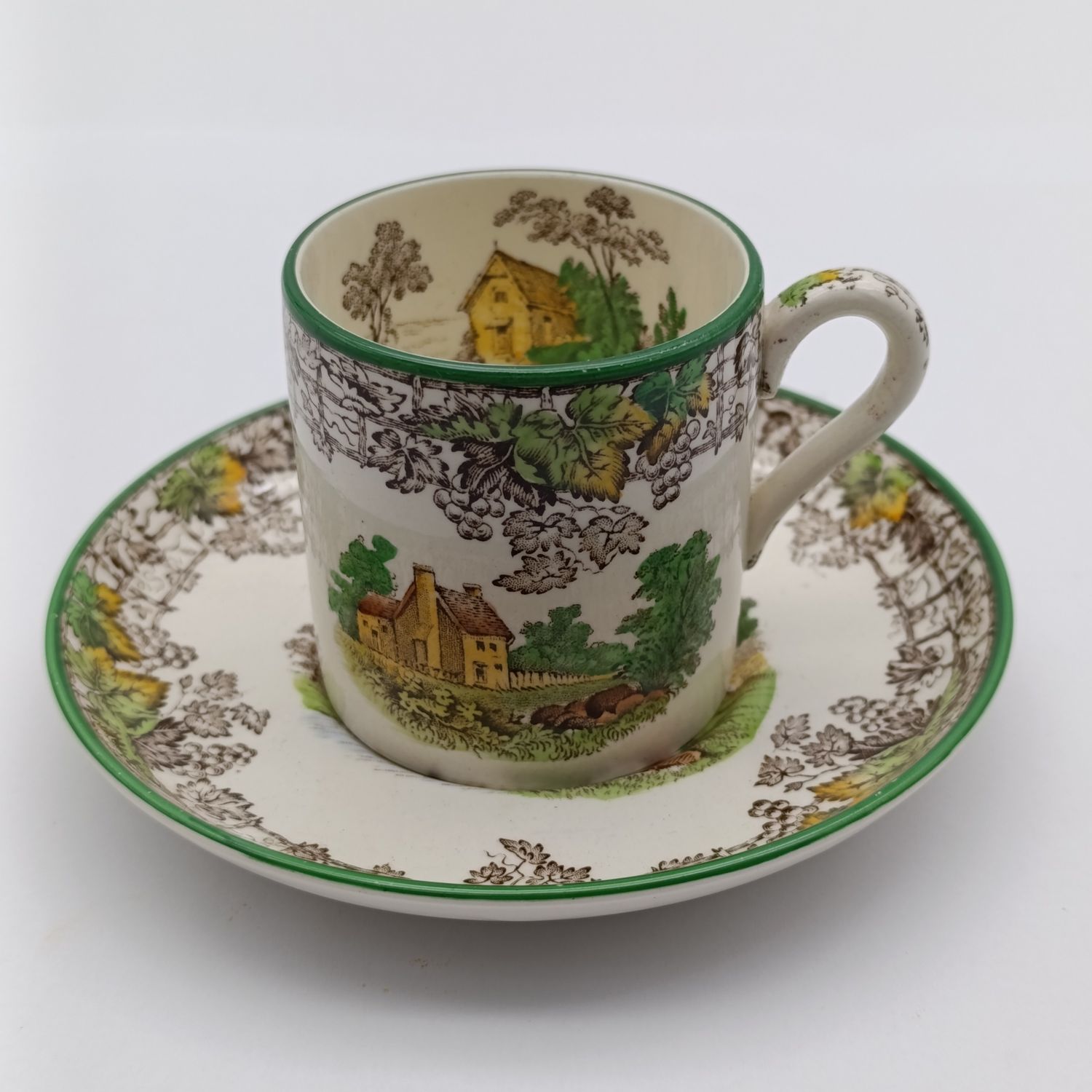 Vintage Copeland Spode Byron demitasse duo cup and saucer