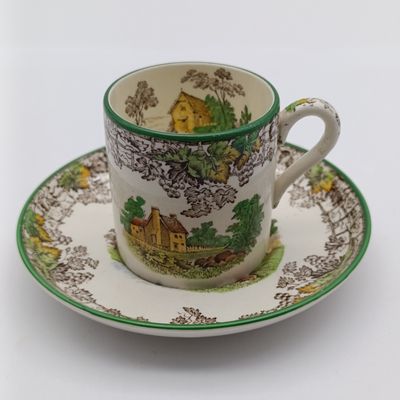 Vintage Copeland Spode Byron demitasse duo cup and saucer