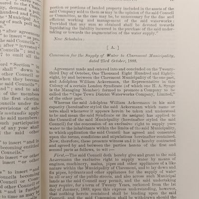 Cape of Good Hope 1898 Report of the select committee on Claremont and Woodstock water supply bill