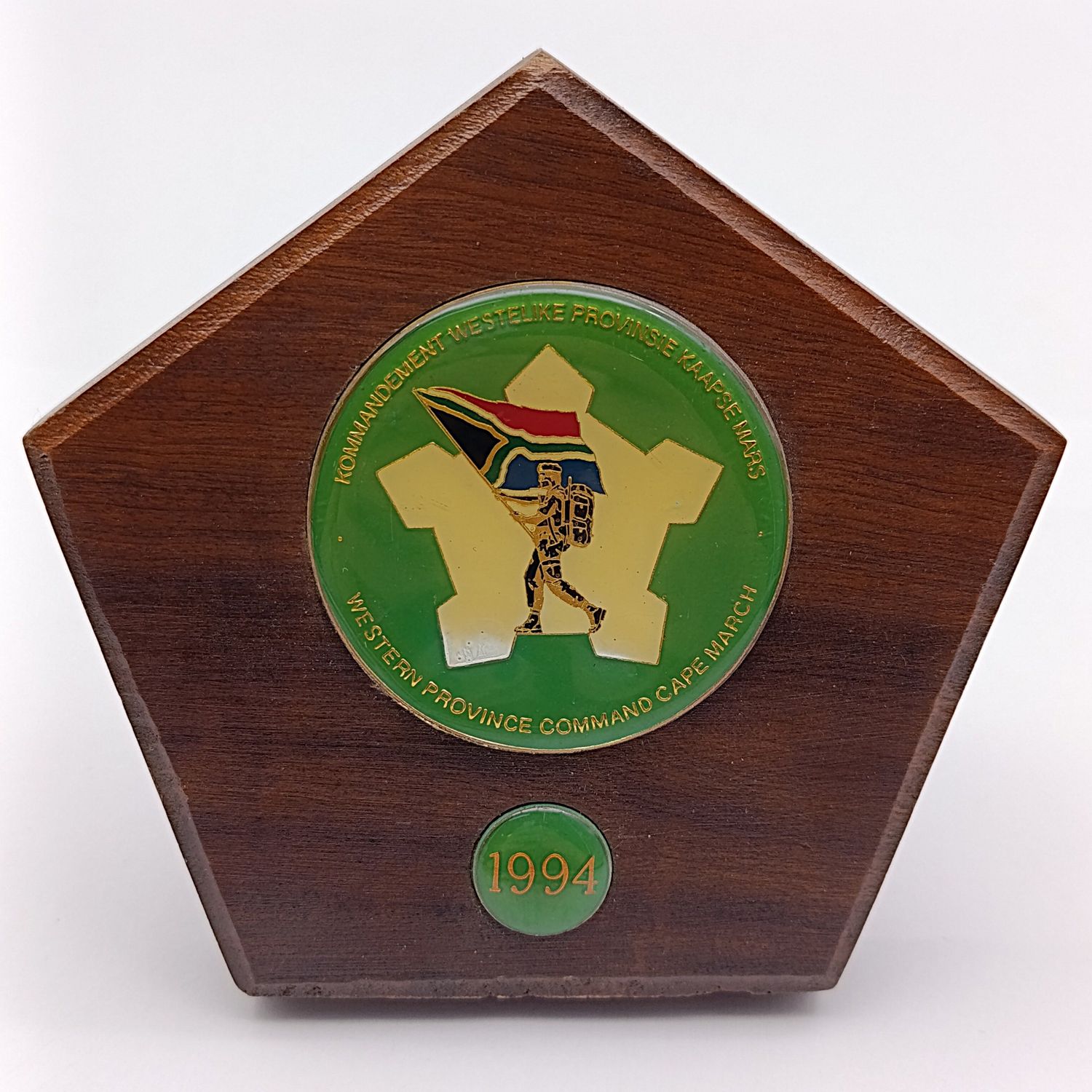 SADF 1994 Western Province command Cape March plaque