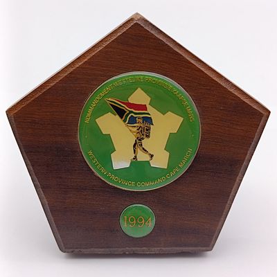 SADF 1994 Western Province command Cape March plaque