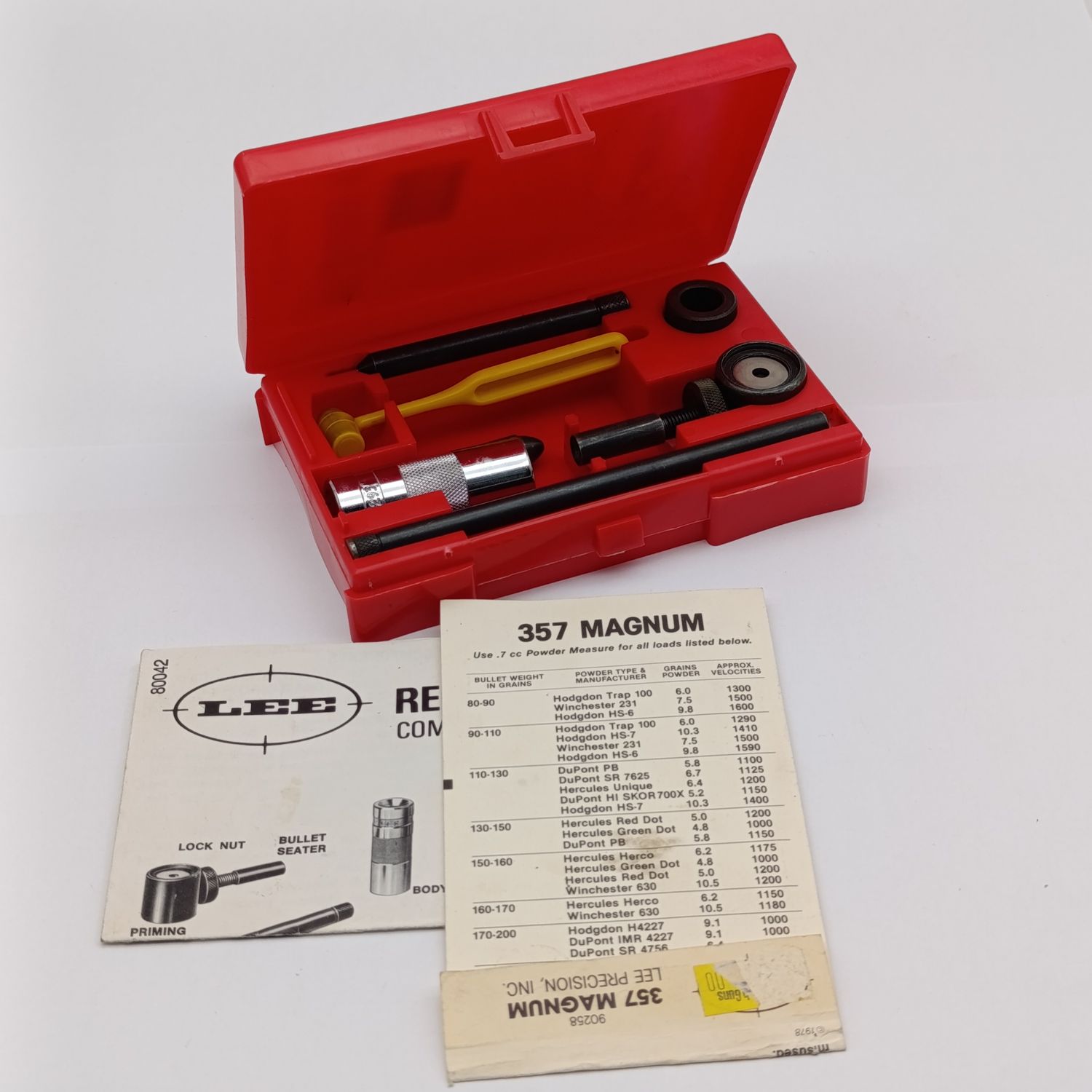 Lee Pistol reloading kit for 357 Magnum