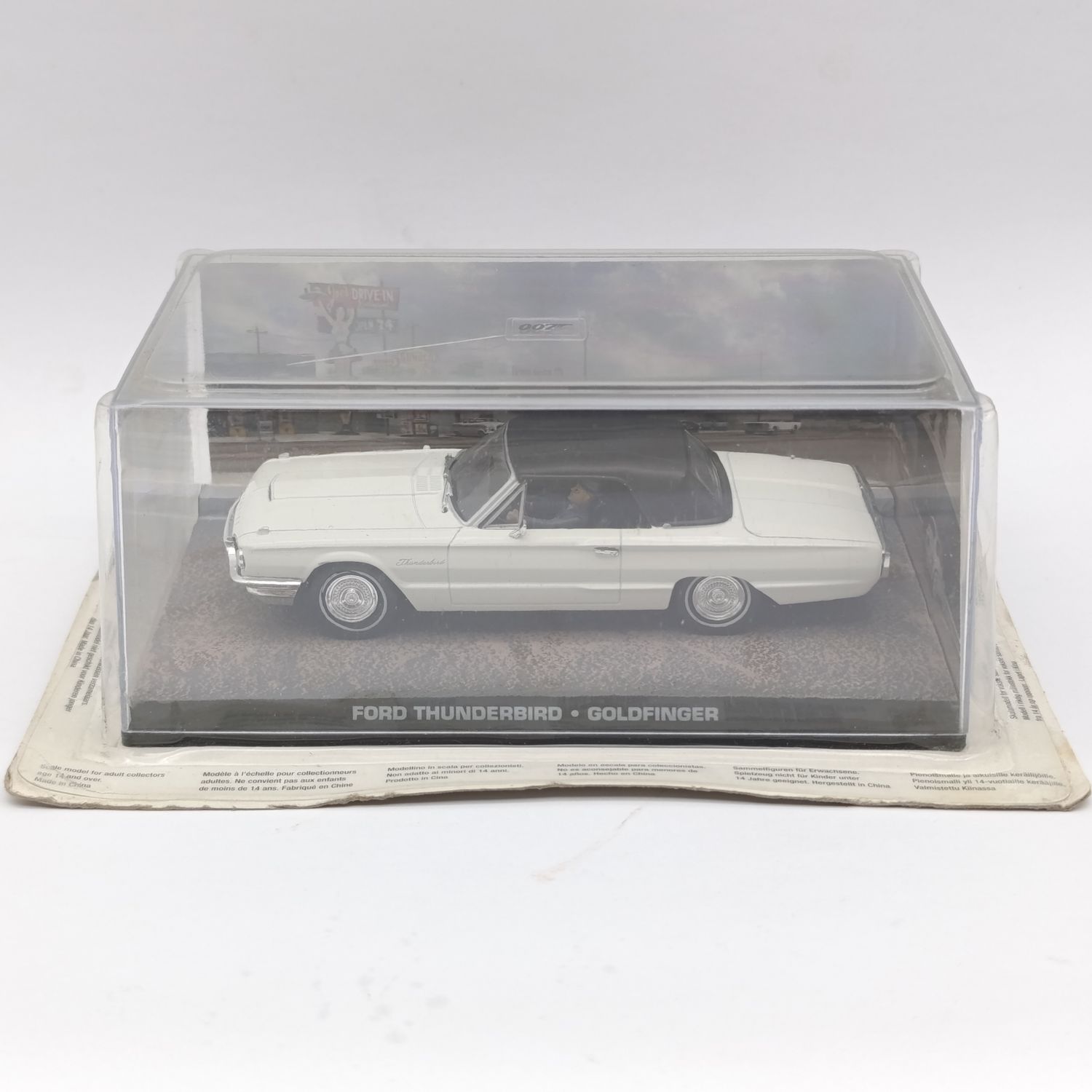 James Bond 007 Ford Thunderbird model car - still sealed - case cracked