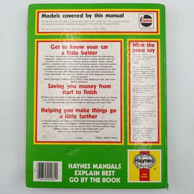 Haynes Owners Workshop manual - 1984 to 1987 Volkswagen Golf and Jetta