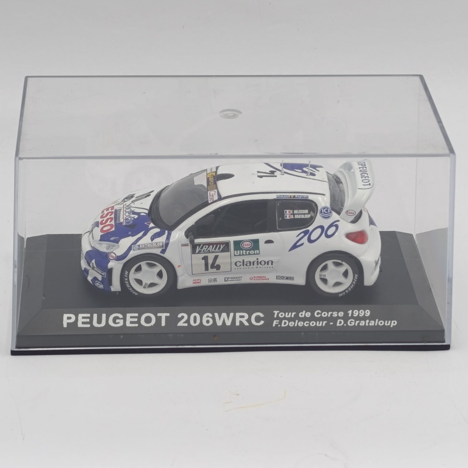 Peugeot 206 WRC die-cast rally model car 1999 - scale 1/43