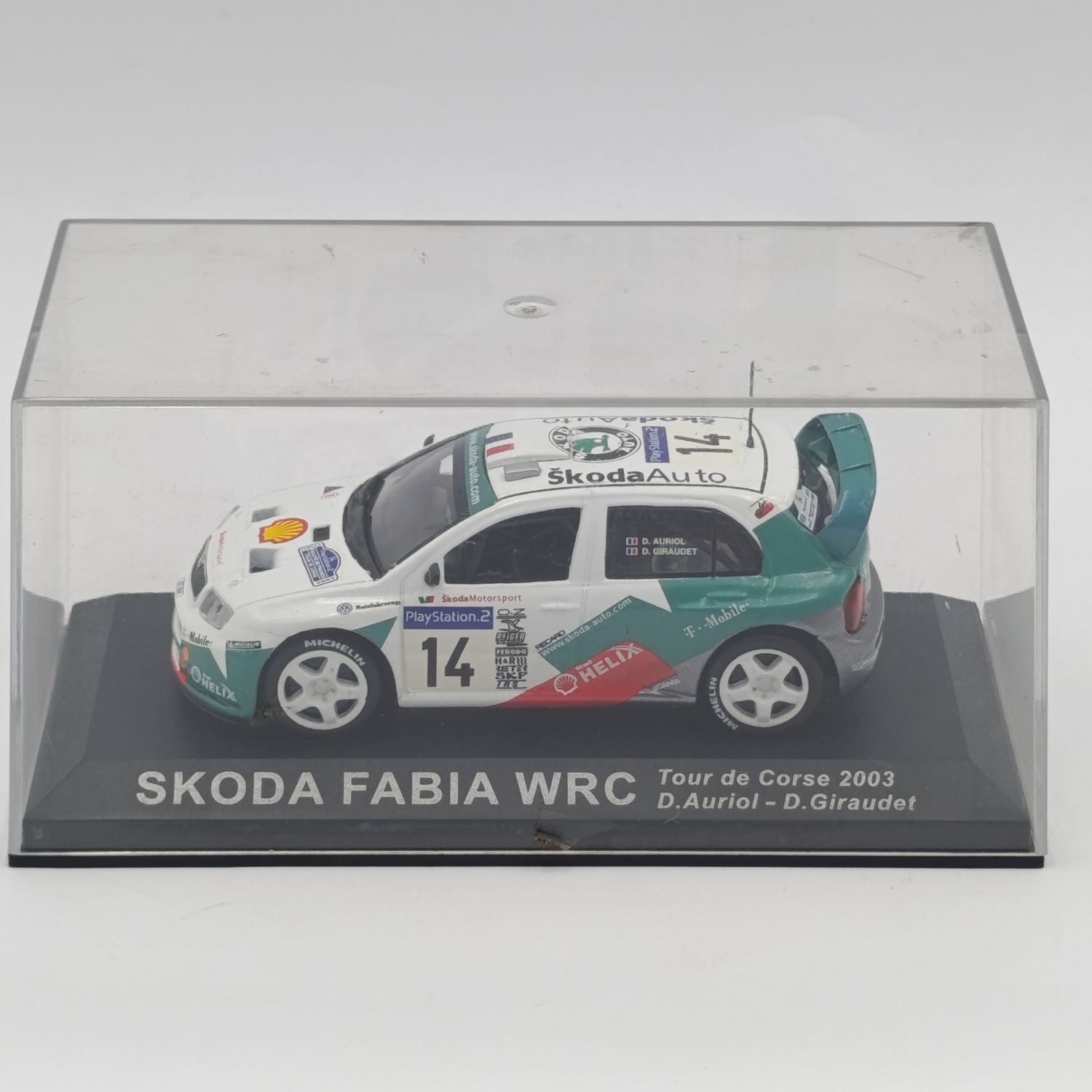 Skoda Fabia WRC die-cast rally model car 2003 - scale 1/43