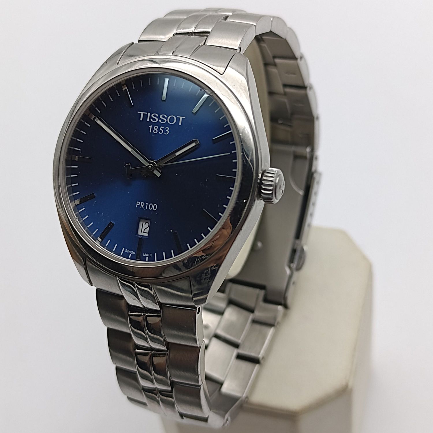 Tissot PR100 Blue T101410A Mens quartz watch - working