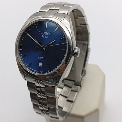 Tissot PR100 Blue T101410A Mens quartz watch - working