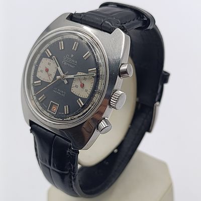 Vintage Stowa Chrono Mens mechanical chronograph watch with Valjoux 7734 movemnet - working