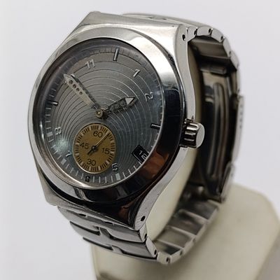 Swatch Full Moon Call quartz irony mens watch - working