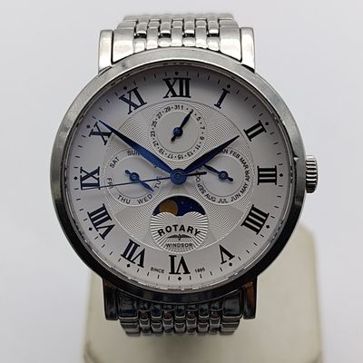 Rotary Windsor Moonphase mens quarts watch - working
