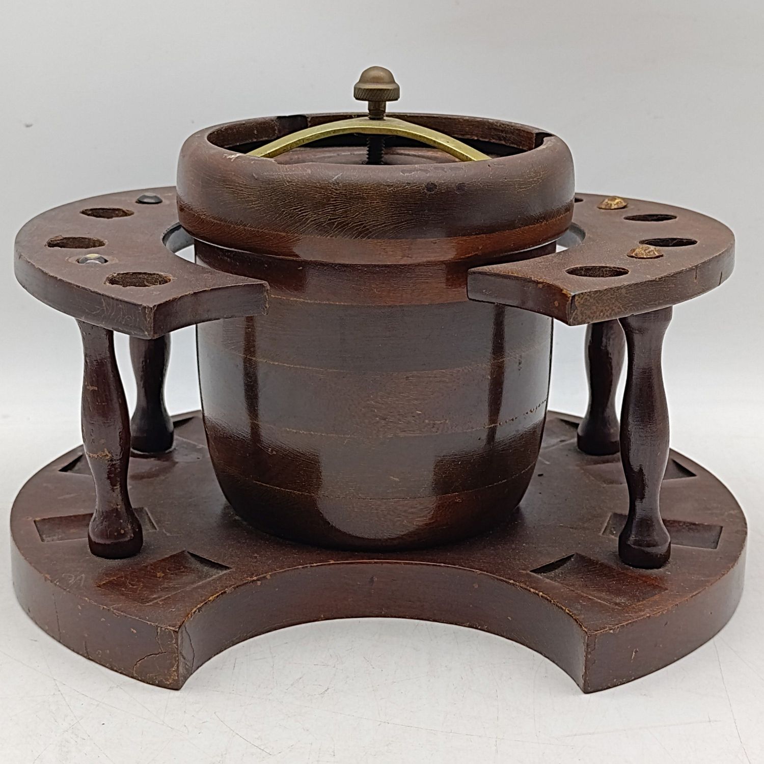 Beautiful vintage wooden humidor / pipe stand