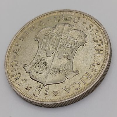 South Africa 1960 Crown with 2 die cracks obverse: R of AFRIKA Reverse : 2nd A of MAAK