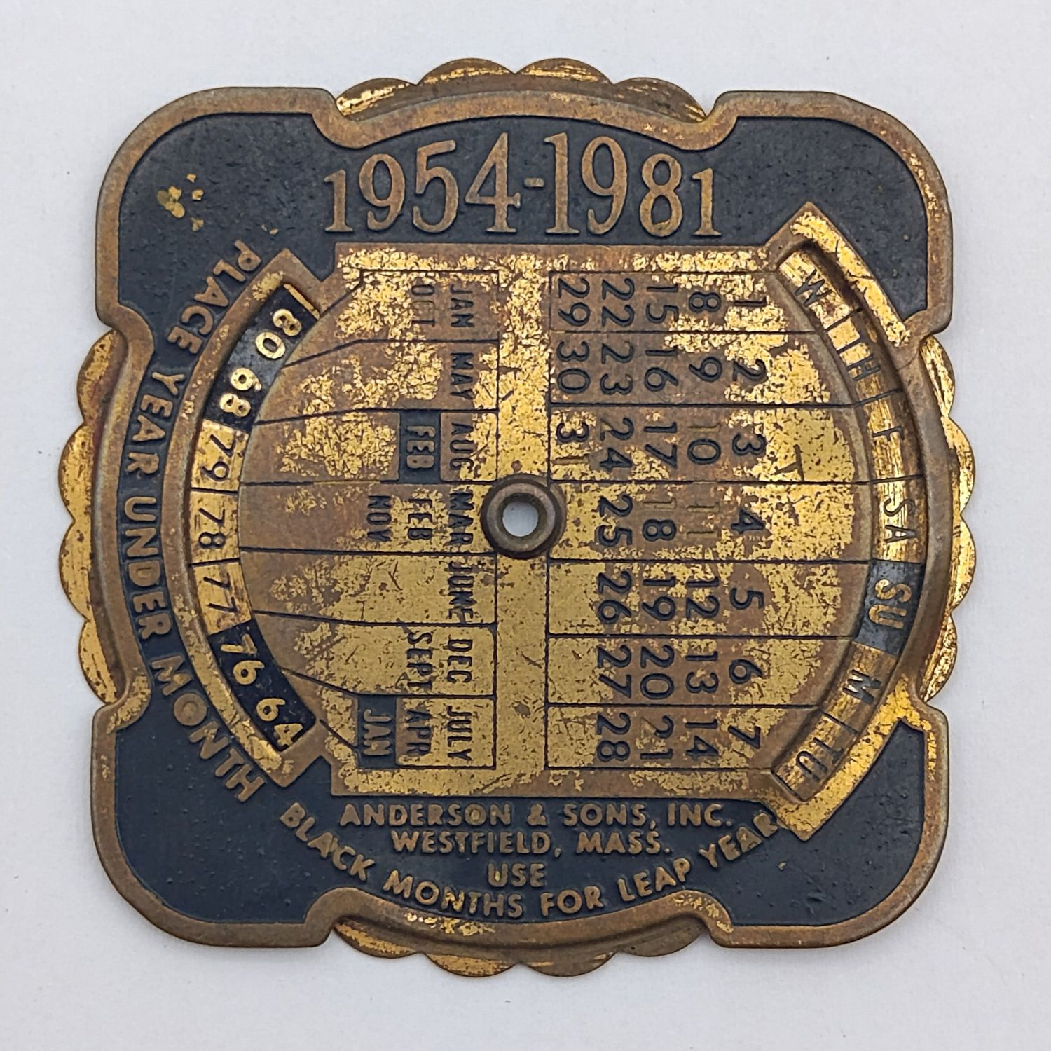 1954-1981 Wilson Trading company rotating calender