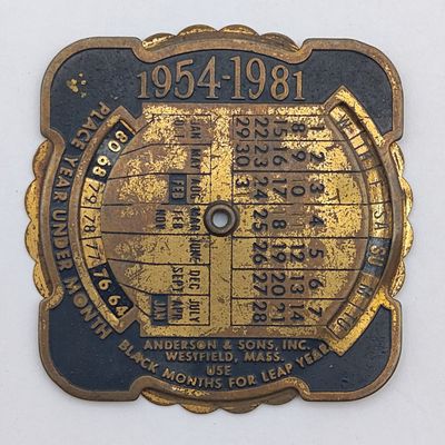 1954-1981 Wilson Trading company rotating calender