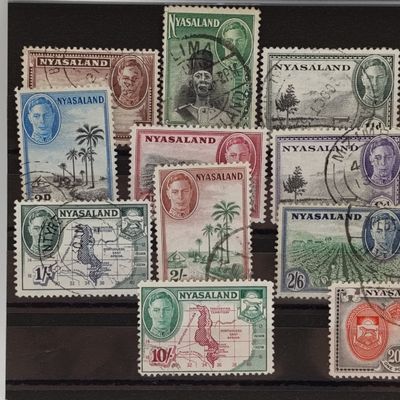 Nyasaland George 6 Definitive set used - nice examples
