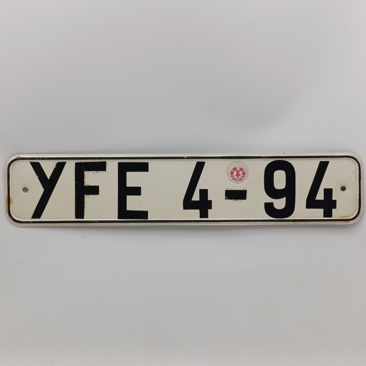 ​​Vintage East German Democratic Repiblic vehicle numberplate - YFE 4-94