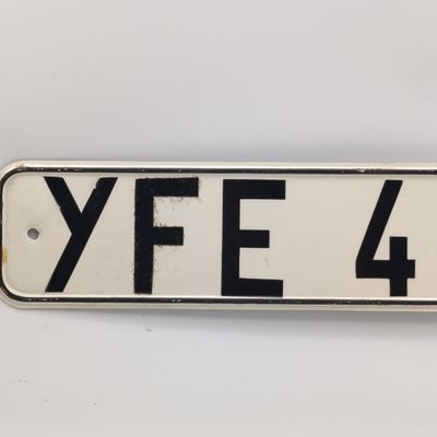 ​​Vintage East German Democratic Repiblic vehicle numberplate - YFE 4-94