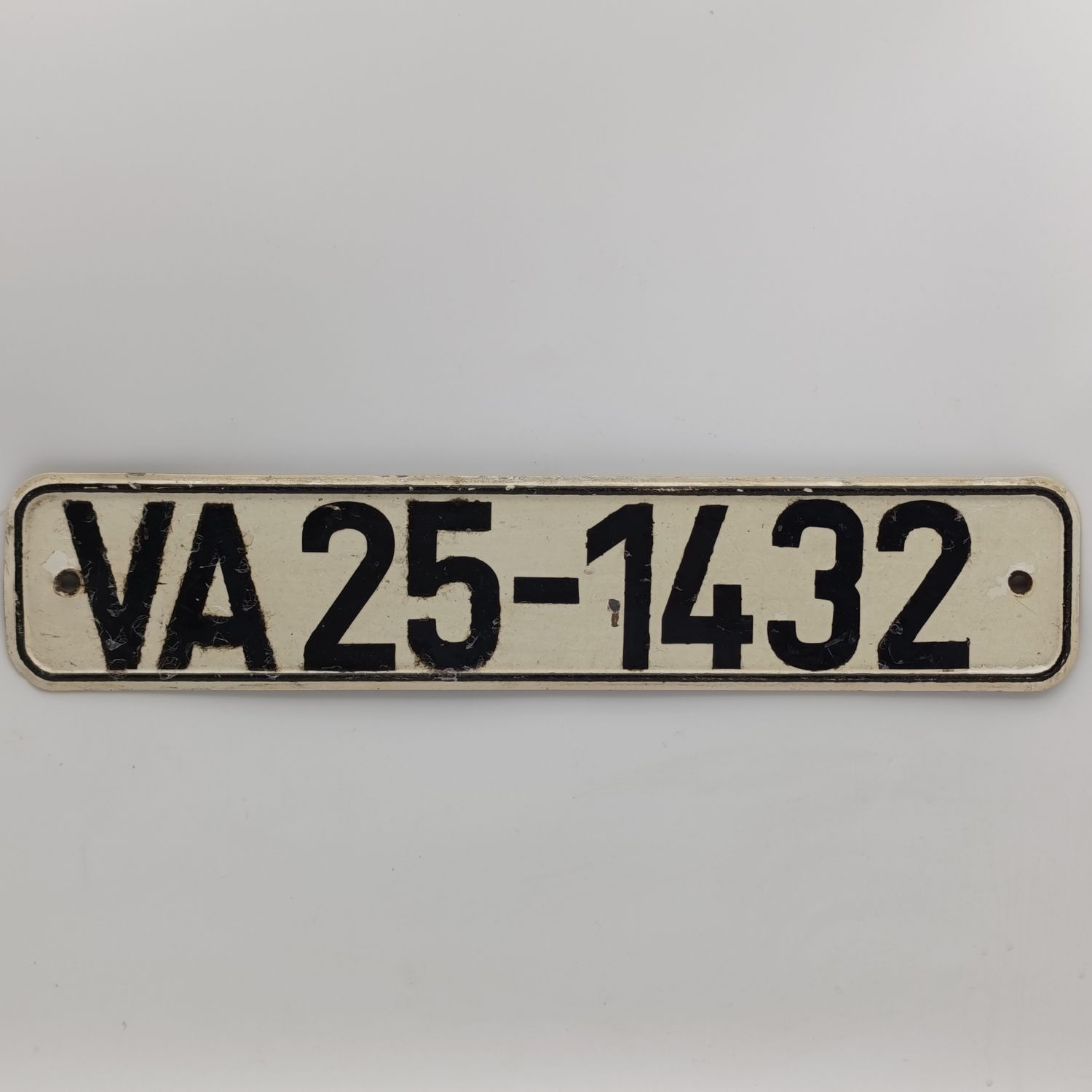 Vintage German vehicle numberplate VA 25-1432