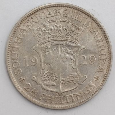 SA Union 1929 half crown 2.5 shilling aVF