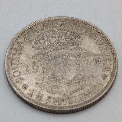 SA Union 1929 half crown 2.5 shilling aVF