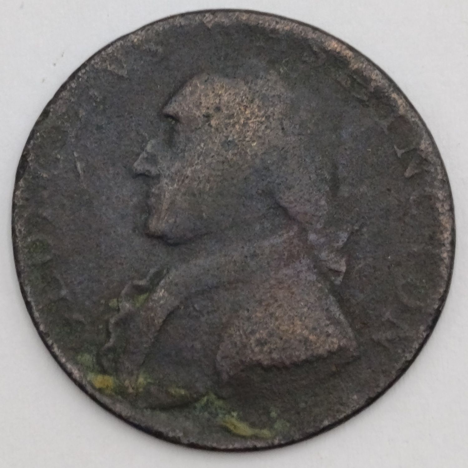 Undated Washington North Wales Evasion halfpenny-rare colonial coin late 1700's