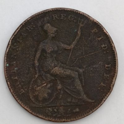 Great Britan scarce 1856 penny-well used VG