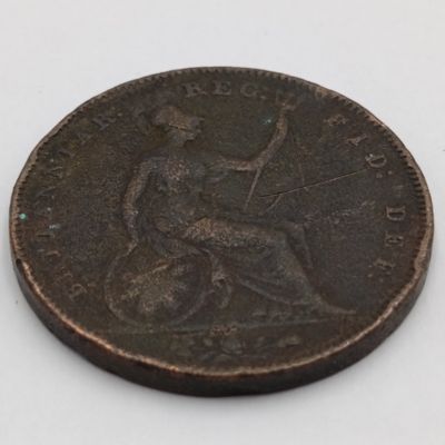 Great Britan scarce 1856 penny-well used VG
