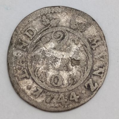 1744 German states 2 Kreuzer silver PFALZ