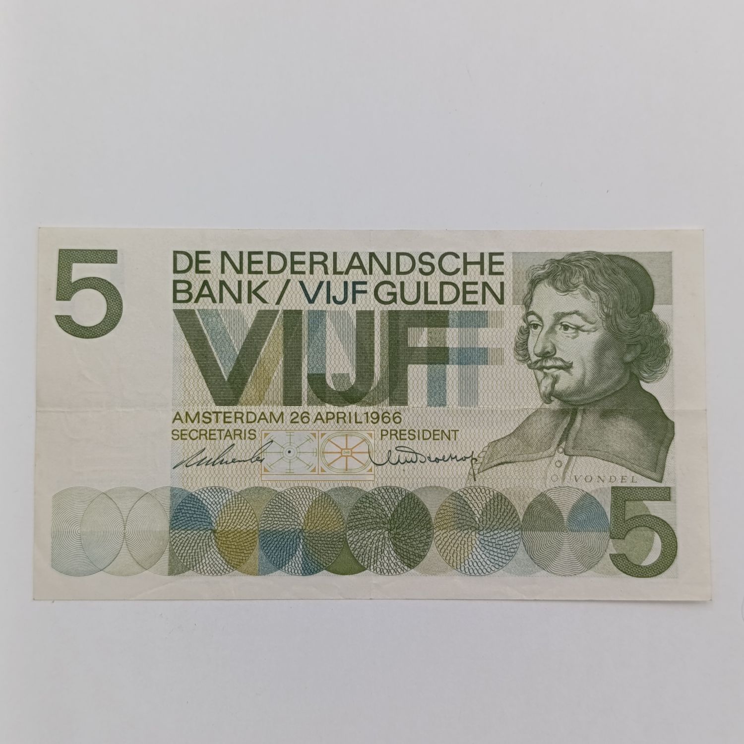 Netherlands 5 Guldun 1966 VF