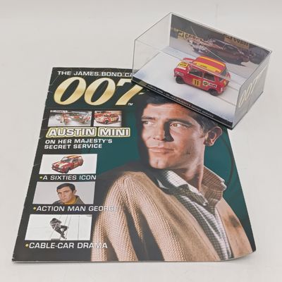 James Bond 007 Austin Mini model car with booklet - on her majesty's secret service - case cracked