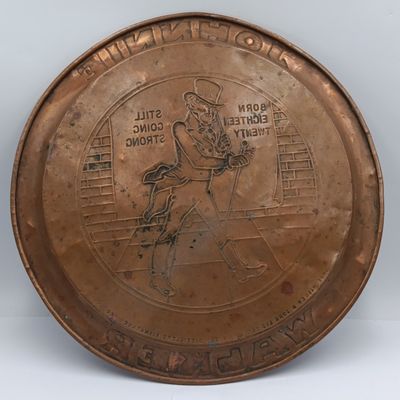 Antique Johnnie Walker Copper tray