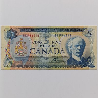 Canada 1972 Ottawa $5 banknote