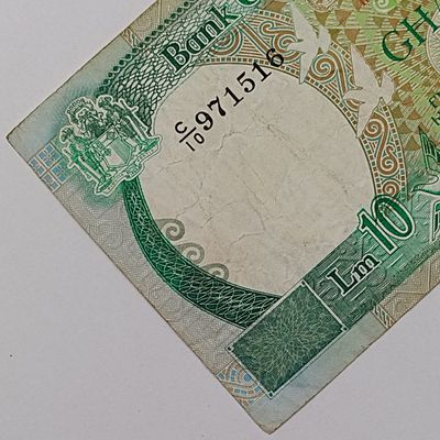 1967 Type 10 Malta Liri banknote - well used