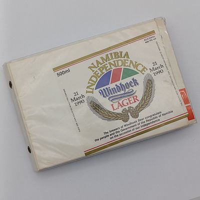 Collection of more than 100 Beer labels - mostly Namibian beers