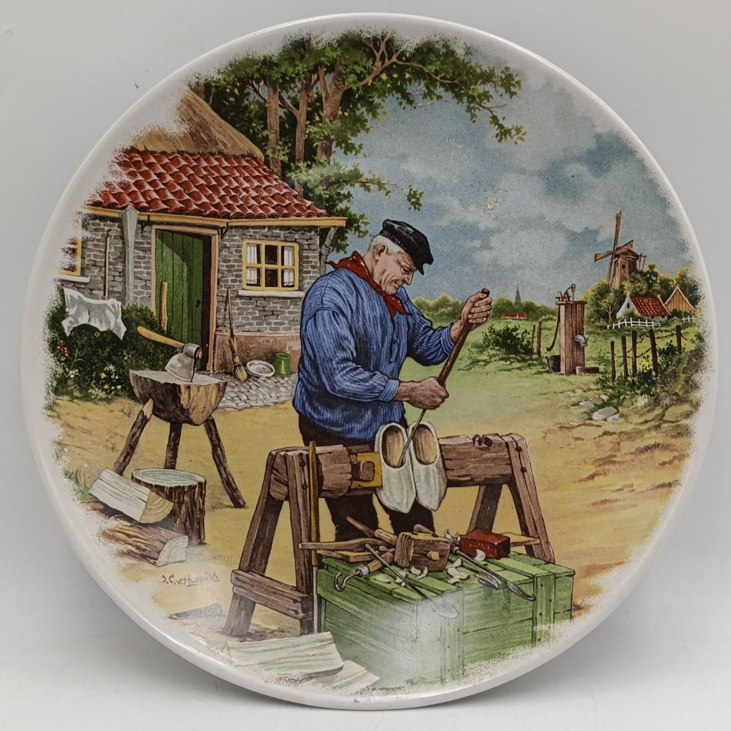 Vintage Royal Schwabap " The Clay maker " porcelain plate