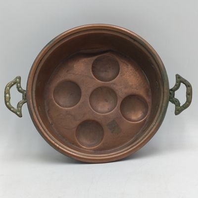 Antique Copper egg pouching pan