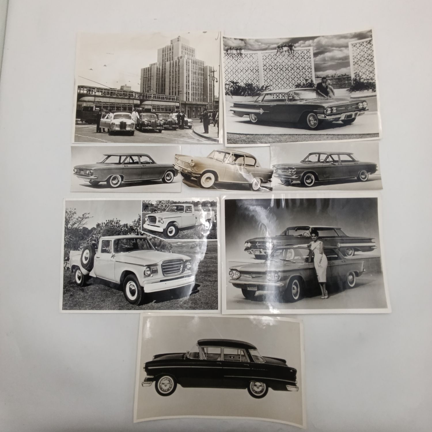 Lot of 8 photos of vintage cars - some original General Motors issued photos