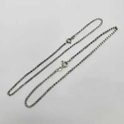 Lot of 2 silver bracelets - 22cm