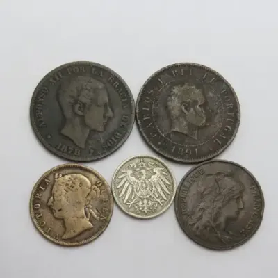 Lot of 5 world coins - Each one over 100 years old