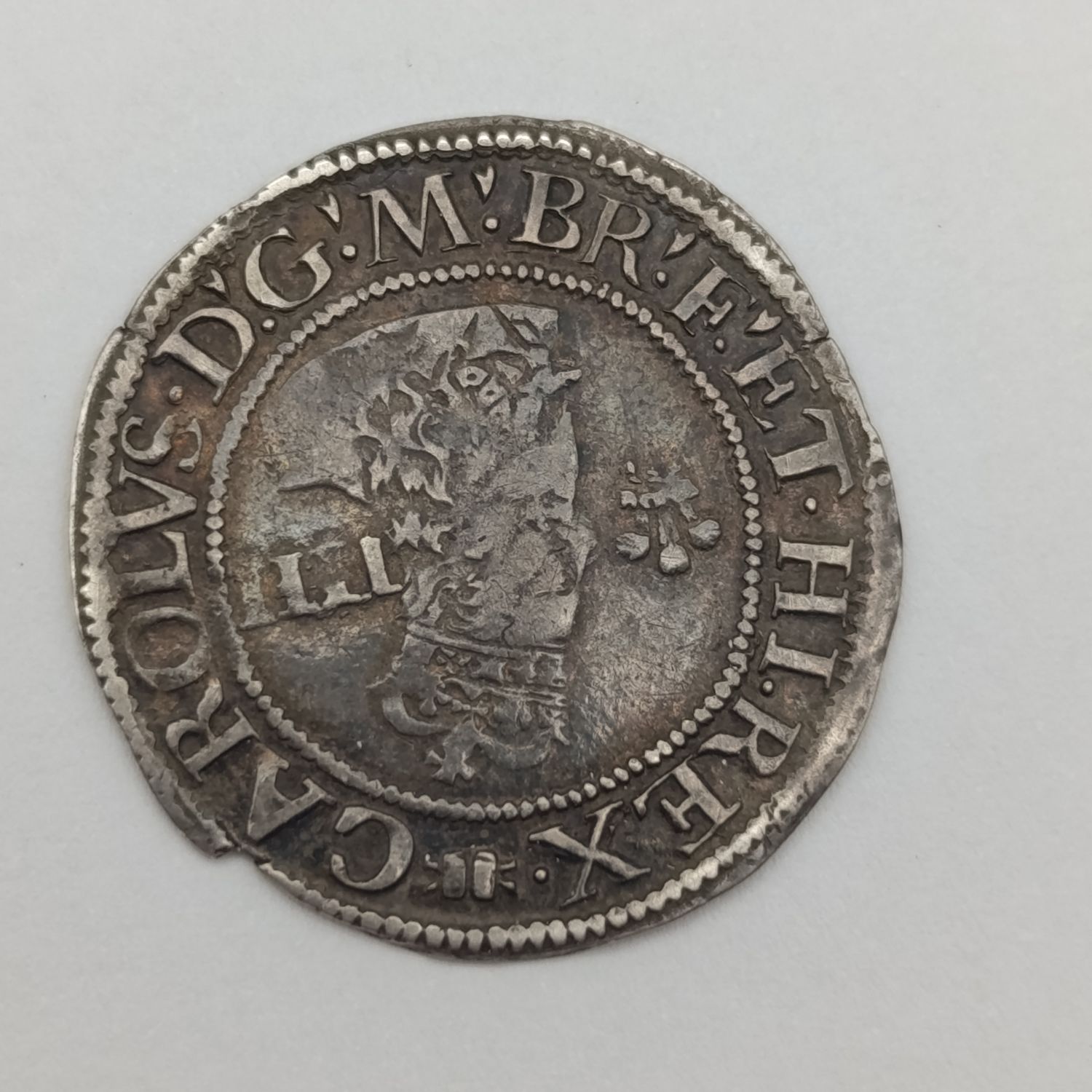 1 Groat - 1638 to 1642 - silver coin featuring Charles 1 - REGNO variant - "O" missing in "REGNO"