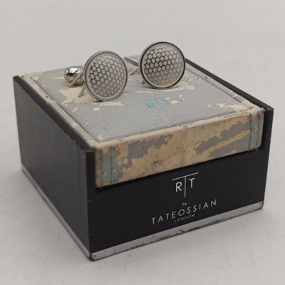 Pair of Tateossian London designer golfing cufflinks - original box damaged