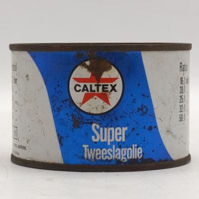 Vintage Caltex Super Two - stroke oil can - sealed