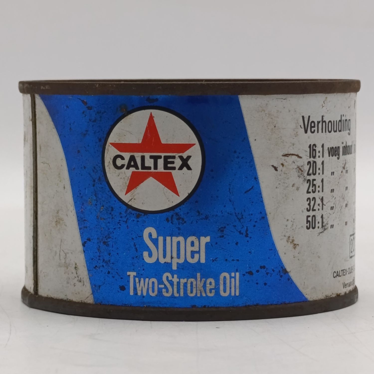 Vintage Caltex Super Two - stroke oil can - sealed