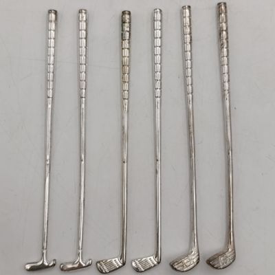 Set of 6 Golf Club Swizzle sticks
