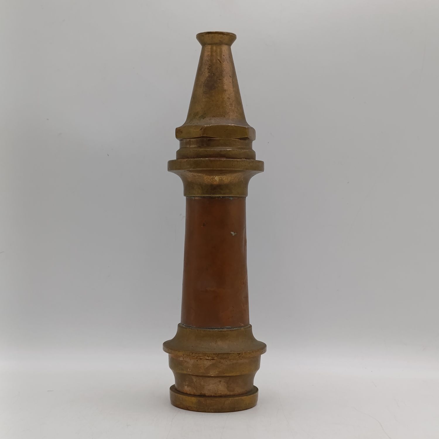 Vintage brass fire hose nozzle