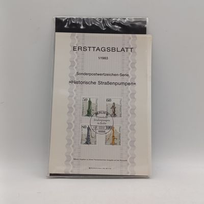 Collection of German Ersttugsblatt collector's stamp sheet 1982 to 1990