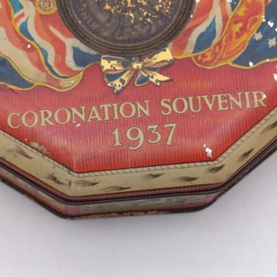 1937 Coronation King George VI tin