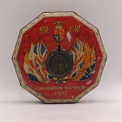 1937 Coronation King George VI tin