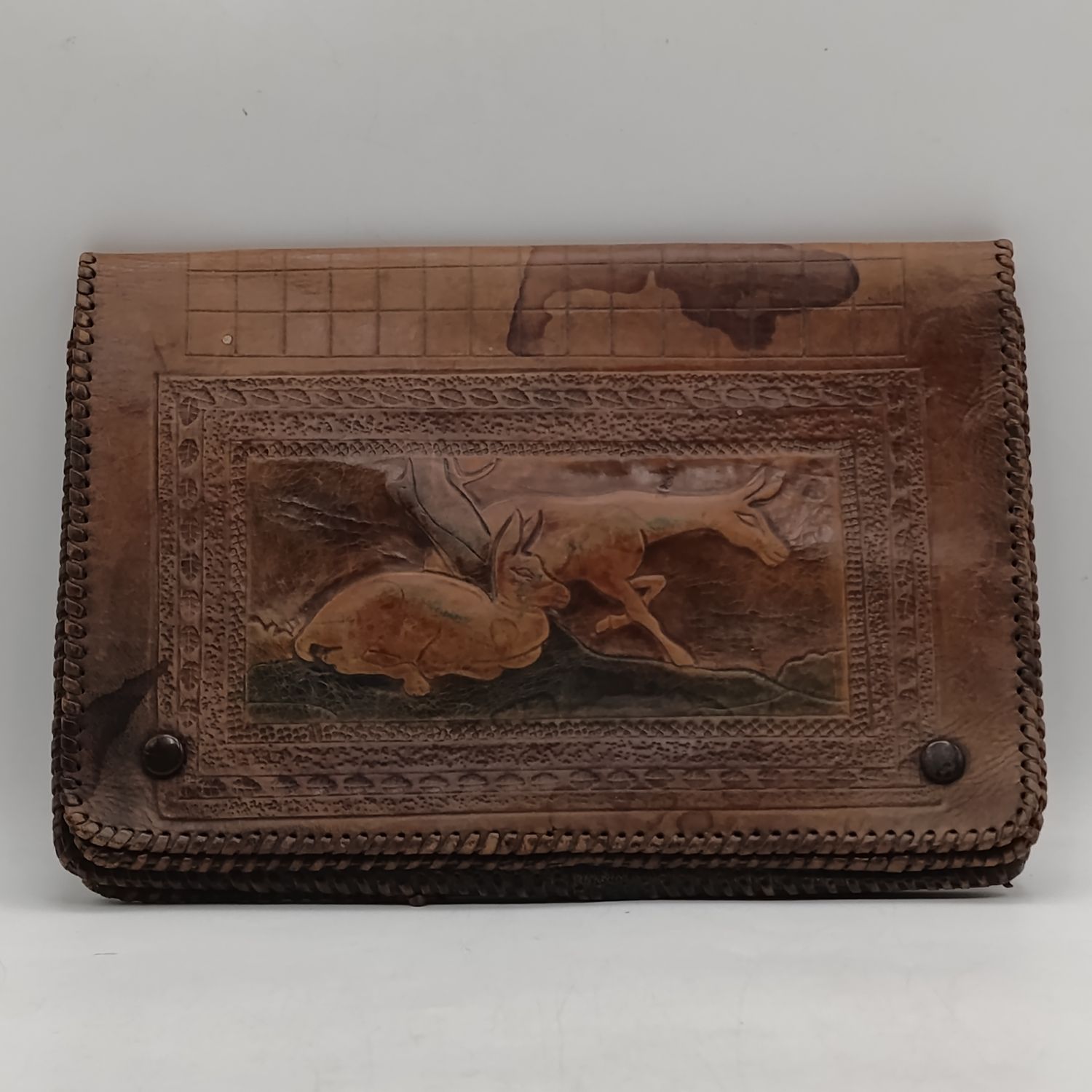 Vintage handmade leather purse